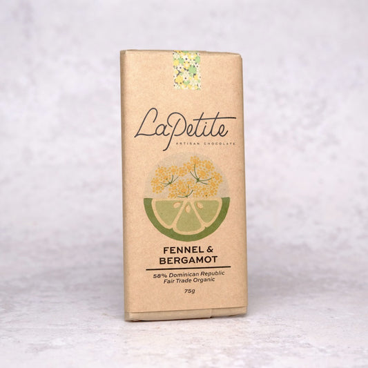 Fennel & Bergamot Dark Chocolate <br>58% Dominican Republic