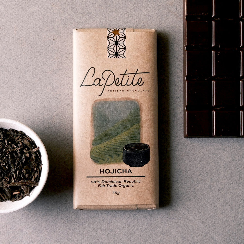 Hojicha Dark Chocolate Bar