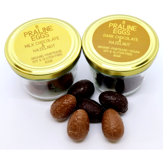 8 Praline Eggs<br>(Dark or Milk Chocolate) - La Petite Chocolate